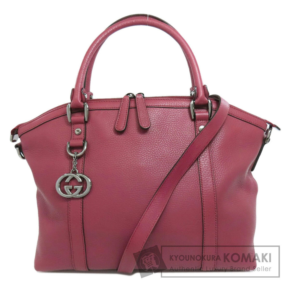 Gucci Interlocking G 2WAY Shoulder Bag Red